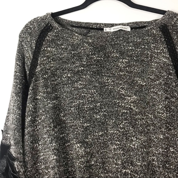 🔴Mauricie’s | Sweater Lace sleeve Top - Picture 2 of 6